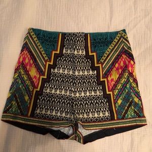 High-waisted Colorful Shorts